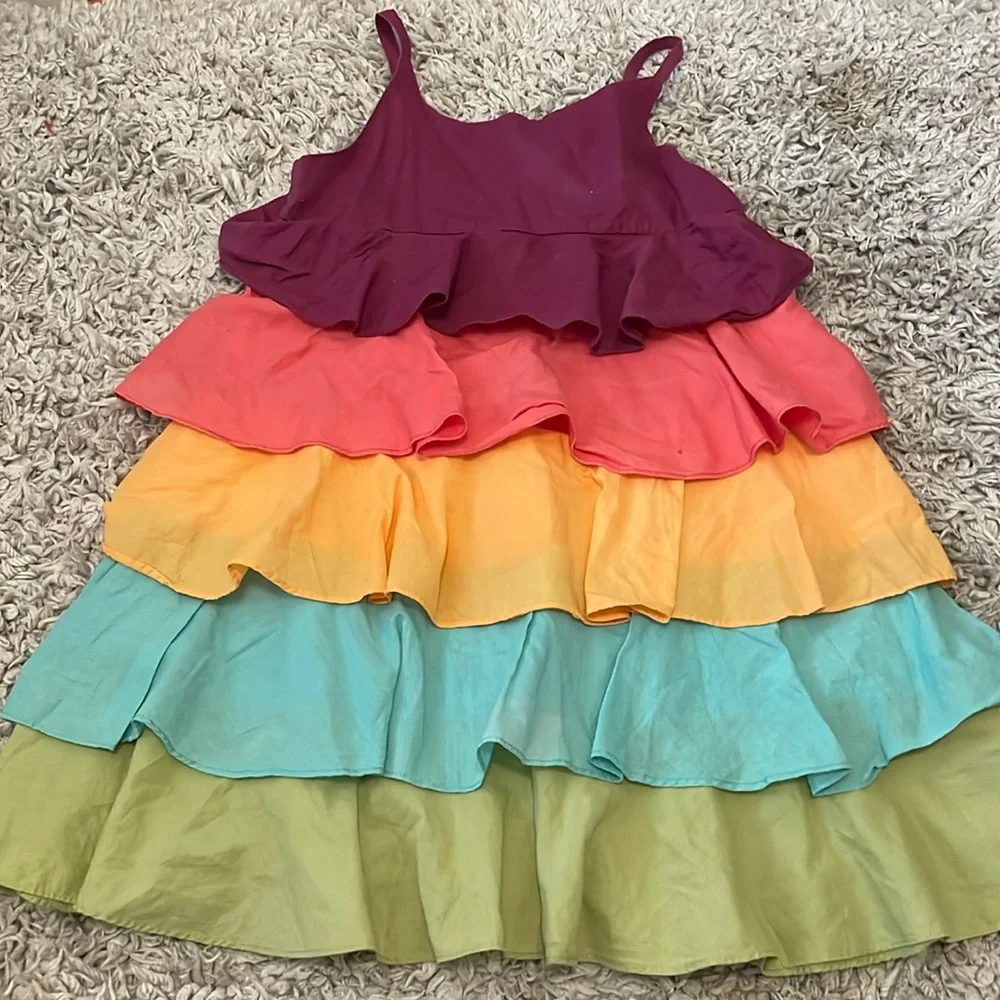 2009 Gymboree “Jungle Gem” Tiered Ruffle Dress, Size 7